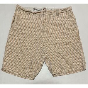 Tommy Bahama Shorts Mens 34 X‎ 9.5 Check Plaid Linen Silk Blend Paradise Nation